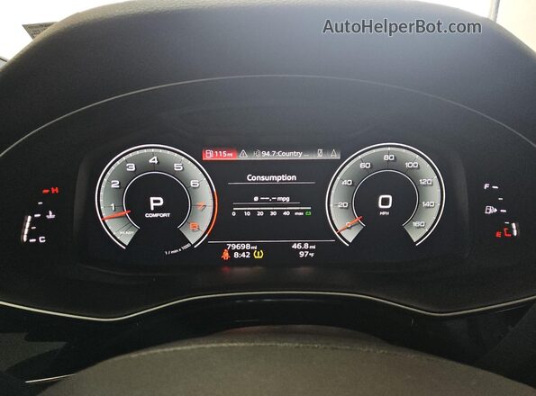 WA1EVAF16MD003474 2021 AUDI Q8 White Widok zestawu wskaźników