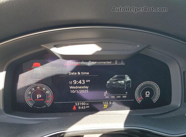 WA1EVAF18LD024793 2020 AUDI Q8 Black Vista del cuadro de instrumentos