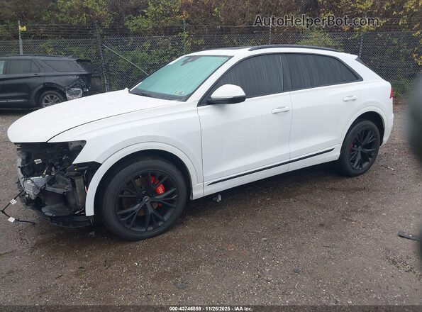 WA1EVBF12PD000825 2023 AUDI Q8 White წინა მარცხენა ხედი სამი მეოთხედიდან