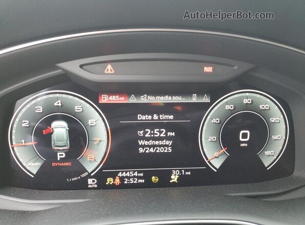 WA1EVBF14PD010787 2023 AUDI Q8 Black Вид щитка приладів