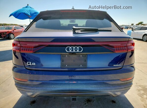 WA1FVAF10LD002307 2020 AUDI Q8 Blue Rear view