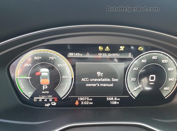 WA1G2AFY5R2075879 2024 AUDI Q5 White ხელსაწყოთა პანელის ხედი