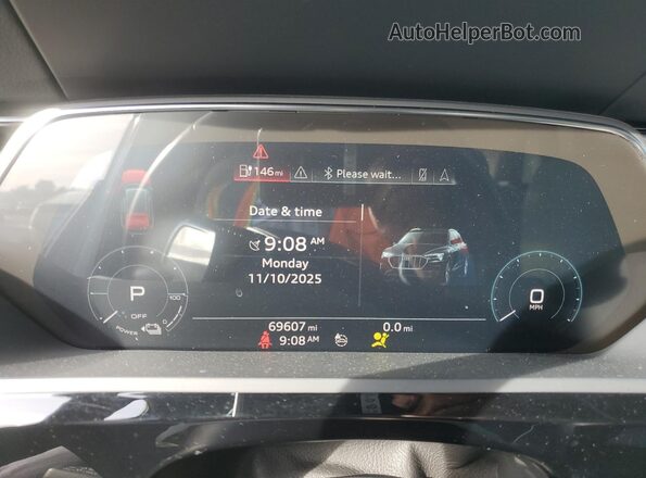 WA1LAAGE9KB023862 2019 AUDI E-TRON White ხელსაწყოთა პანელის ხედი