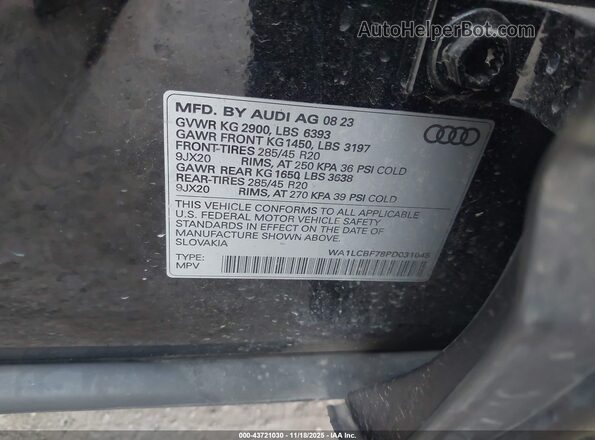 WA1LCBF78PD031045 2023 AUDI Q7 Black Вид підкапотного простору