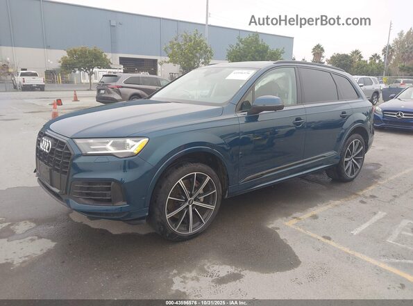 WA1LXAF74LD008788 2020 AUDI Q7 Blue Առջևի ձախ երեք քառորդ տեսարան