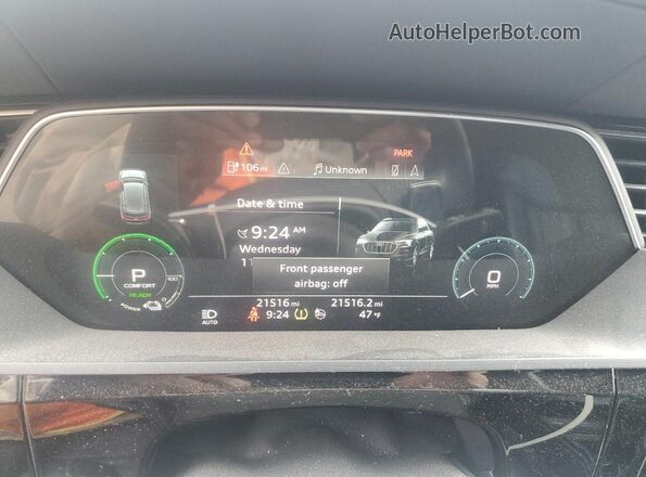 WA1VAAGE3KB006600 2019 AUDI E-TRON Серый Вид щитка приборов