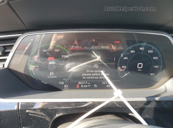 WA1VAAGE4KB017024 2019 AUDI E-TRON Black Vista del cuadro de instrumentos