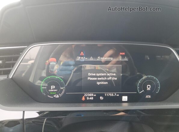 WA1VAAGEXKB006545 2019 AUDI E-TRON Gray Instrument cluster view