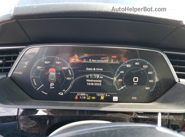 WA1VABGE0KB010819 2019 AUDI E-TRON Black Instrument cluster view