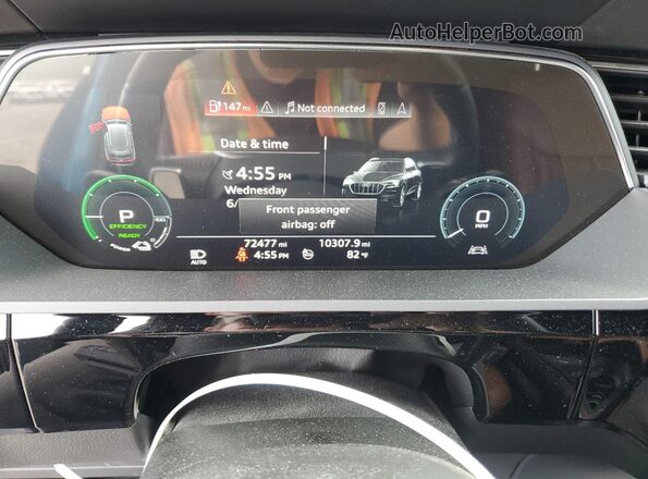 WA1VABGE1KB016001 2019 AUDI E-TRON Синий Вид щитка приборов