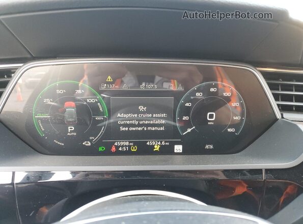 WA1VABGE4KB021192 2019 AUDI E-TRON Blue ხელსაწყოთა პანელის ხედი