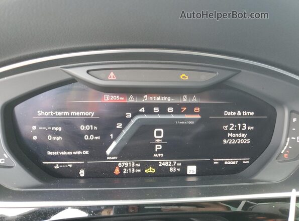 WAU8SAF80LN003369 2020 AUDI S8 White Widok zestawu wskaźników