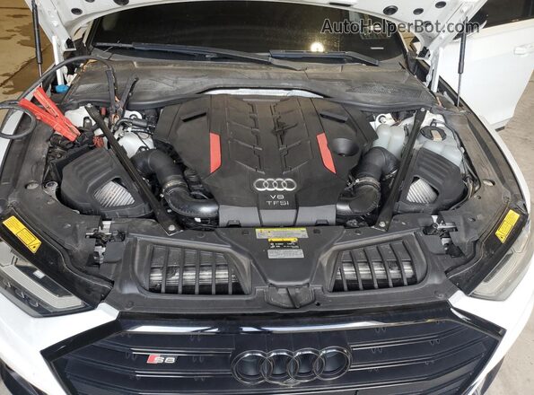 WAU8SAF8XLN001077 2020 AUDI S8 White Widok wnętrza z tyłu