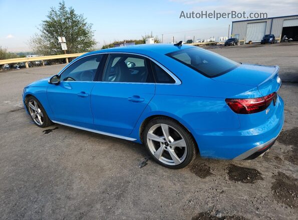 WAUA4AF43MA086894 2021 AUDI S4 Blue Trasero izquierdo