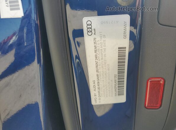 WAUANCF50LA001252 2020 AUDI OTHER Blue Vista del compartimento del motor