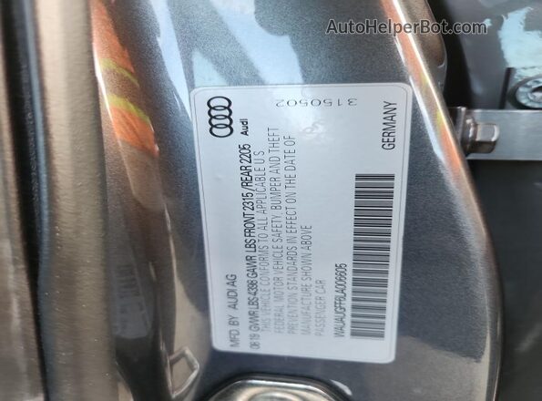 WAUAUGFF6LA006605 2020 AUDI OTHER Серый Вид наклейки с VIN-кодом