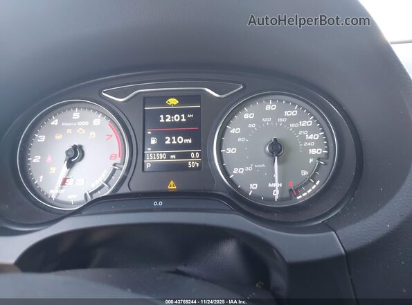 WAUB1GFF3G1048927 2016 AUDI S3 Silver უკანა სავარძლების ხედი