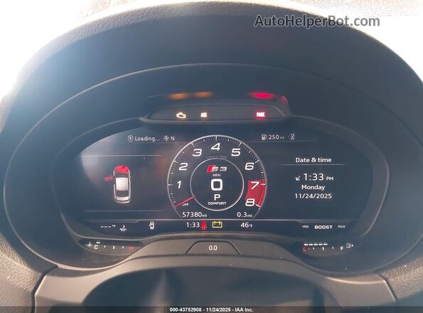WAUB1GFF5H1014649 2017 AUDI S3 Black უკანა სავარძლების ხედი