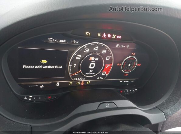 WAUB1GFF5H1071854 2017 AUDI S3 White 