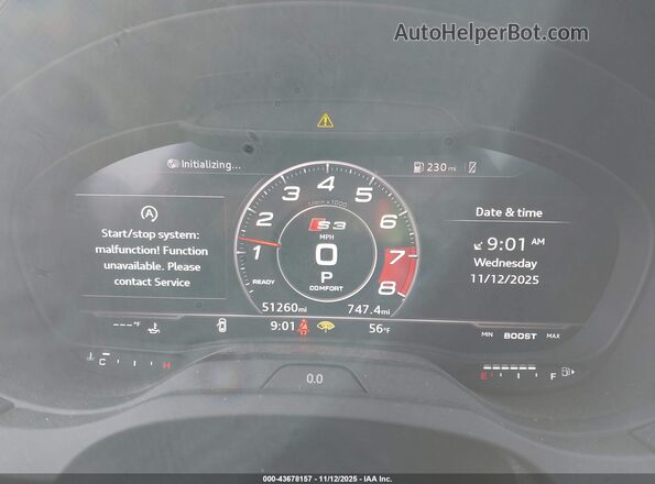 WAUB1GFF7J1009281 2018 AUDI S3 Black Widok tylnych siedzeń