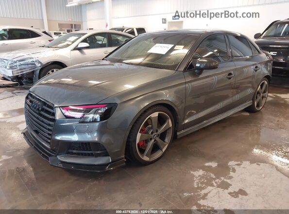 WAUB1GFF9K1021045 2019 AUDI S3 Gray Առջևի ձախ երեք քառորդ տեսարան