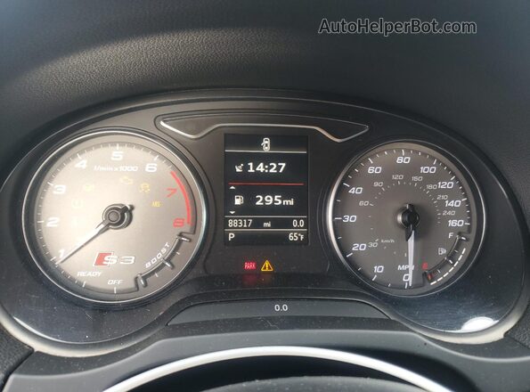 WAUB1GFFXG1044583 2016 AUDI S3 Gray Вид щитка приладів