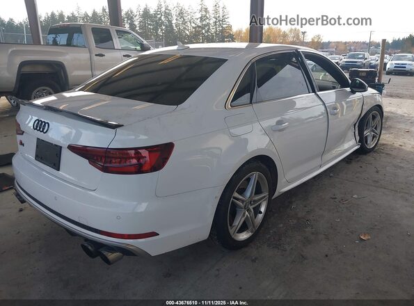WAUB4AF40KA115429 2019 AUDI S4 White Задня права чверть