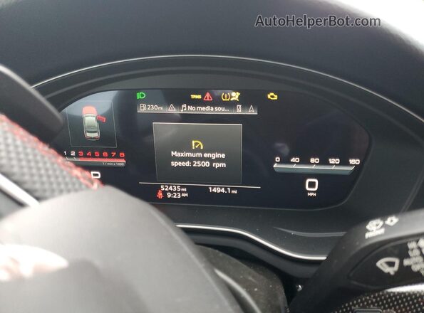 WAUB4AF45MA017497 2021 AUDI S4 Black Instrument cluster view