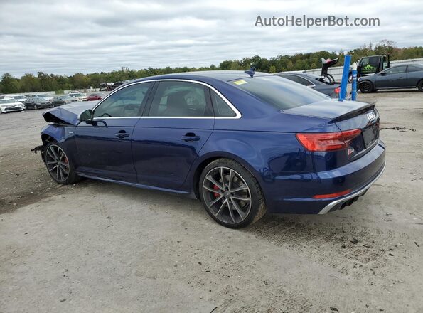 WAUB4AF4XJA001890 2018 AUDI S4 Blue Trasero izquierdo
