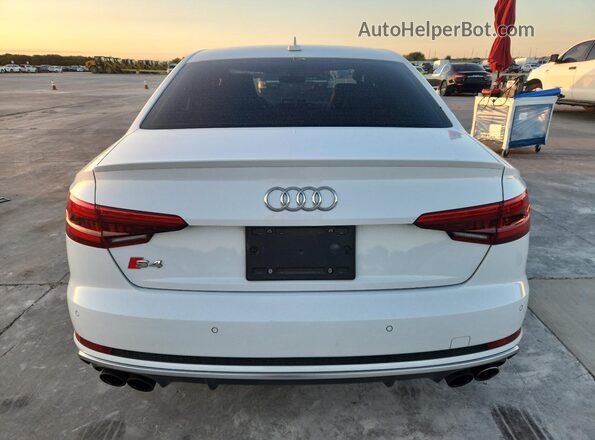 WAUC4AF43JA002593 2018 AUDI S4 White უკანა ხედი