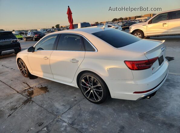 WAUC4AF43JA002593 2018 AUDI S4 White უკანა მარცხენა