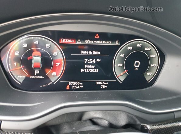 WAUC4CF53NA021381 2022 AUDI S5 Green Vista del cuadro de instrumentos