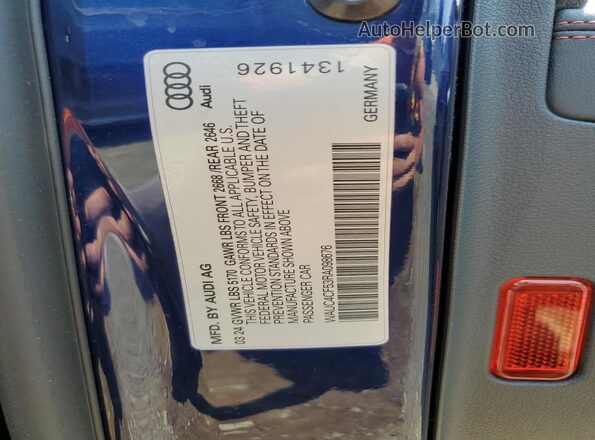 WAUC4CF53RA098676 2024 AUDI S5 Blue ძრავის განყოფილების ხედი