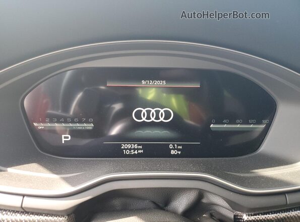 WAUC4CF56MA022703 2021 AUDI S5 Red Вид щитка приладів