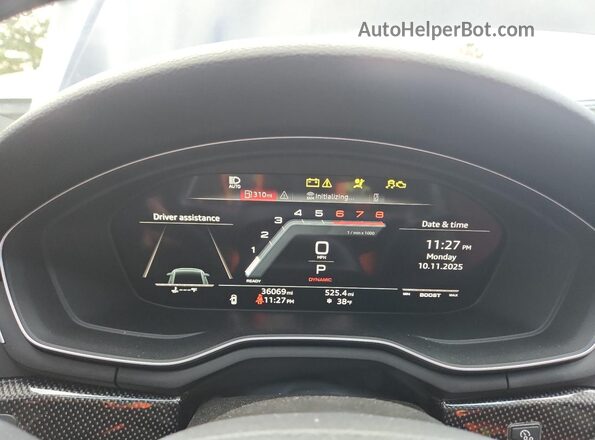 WAUC4CF5XMA063111 2021 AUDI S5 Синий Вид щитка приборов