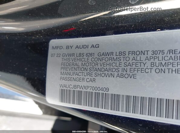 WAUCJBFWXP7000409 2023 AUDI E-TRON Black Вид підкапотного простору