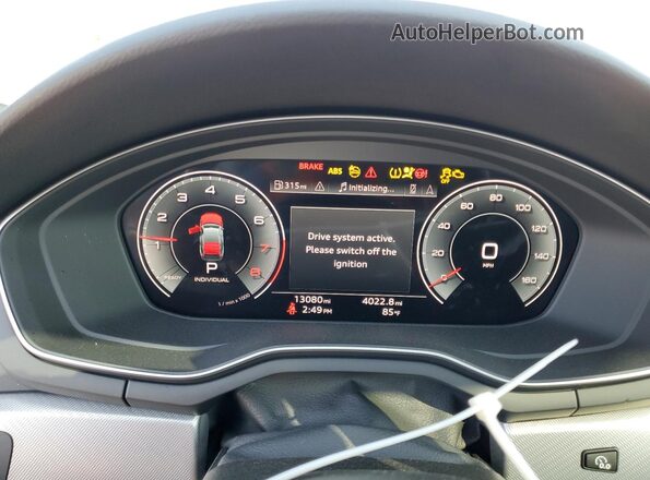 WAUDACF50RA102664 2024 AUDI OTHER Gray Widok zestawu wskaźników