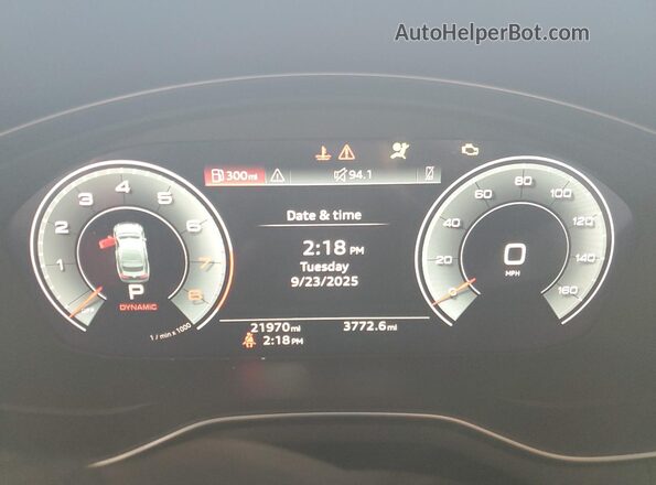 WAUDACF56SA006236 2025 AUDI OTHER Red Вид щитка приладів