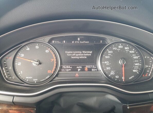 WAUDNAF46KA014675 2019 AUDI OTHER Burgundy ხელსაწყოთა პანელის ხედი