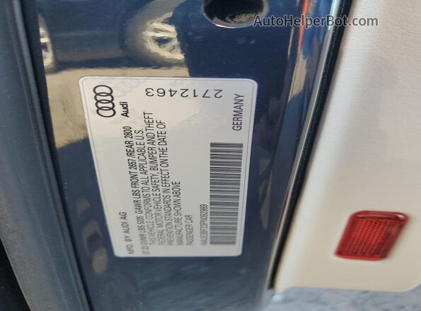 WAUE3BF23PN092989 2023 AUDI OTHER Blue VIN sticker view