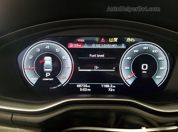 WAUEAAF44NN011674 2022 AUDI OTHER Gray ხელსაწყოთა პანელის ხედი