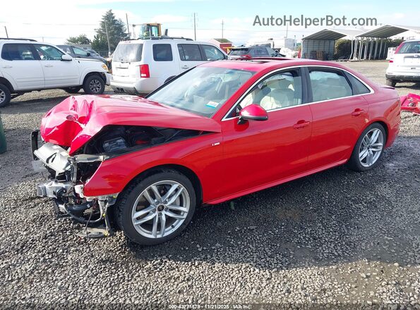 WAUEAAF44RN014760 2024 AUDI OTHER Red Առջևի ձախ երեք քառորդ տեսարան