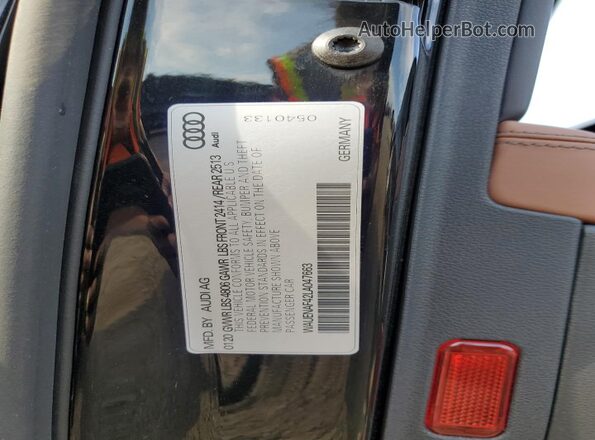 WAUENAF42LA047663 2020 AUDI OTHER Black VIN sticker view