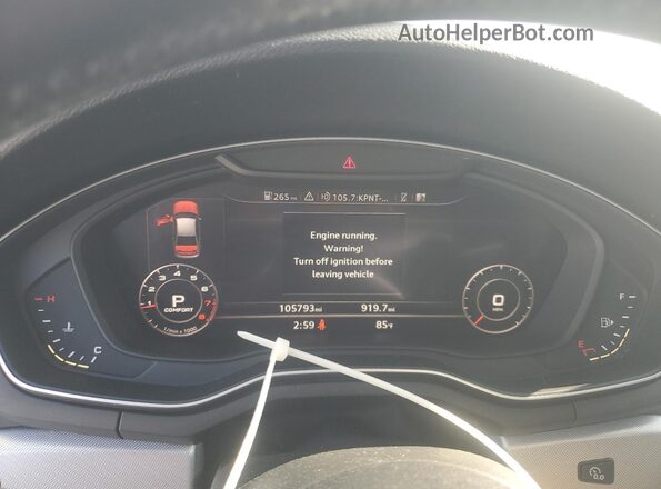 WAUENAF43HN006703 2017 AUDI OTHER White Vista del cuadro de instrumentos