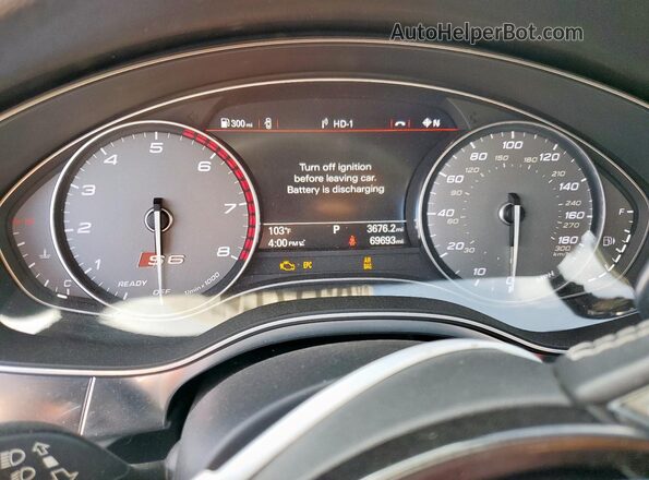 WAUFFAFC4JN023377 2018 AUDI S6 Silver Вид щитка приладів