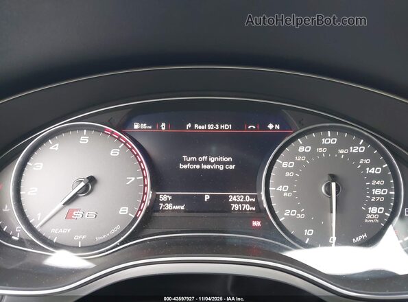 WAUFFAFC7HN122219 2017 AUDI S6 Black Widok tylnych siedzeń