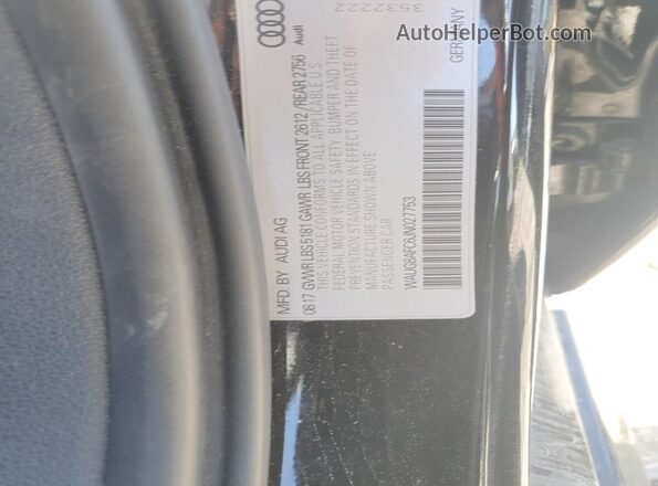 WAUG8AFC6JN027753 2018 AUDI OTHER Black Widok komory silnika