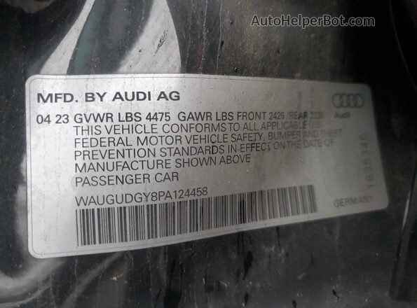 WAUGUDGY8PA124458 2023 AUDI OTHER Black 