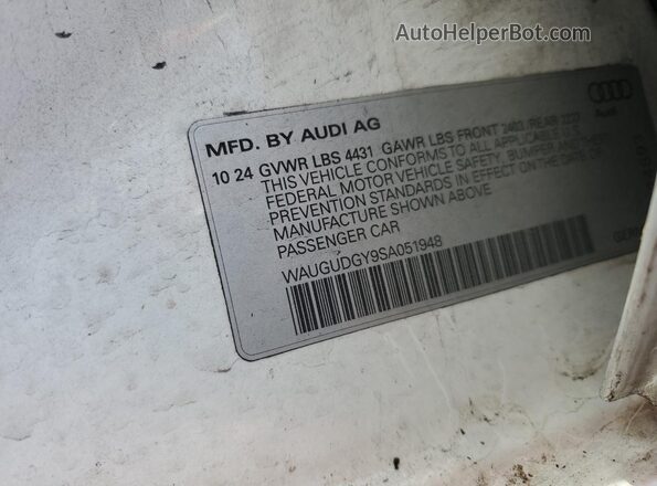WAUGUDGY9SA051948 2025 AUDI OTHER White Widok komory silnika