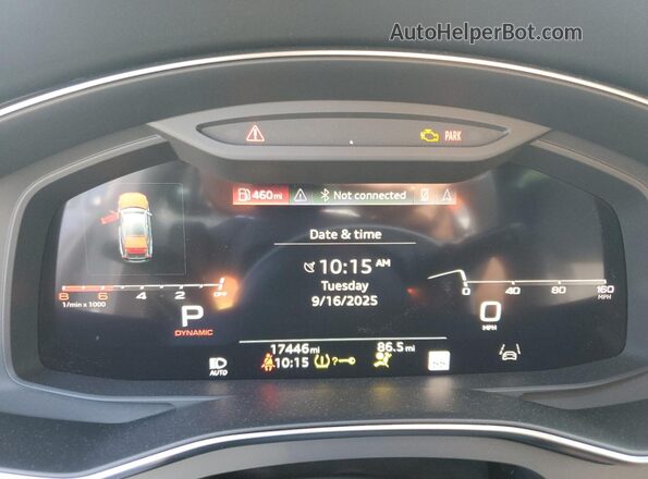WAUS2BF20PN086220 2023 AUDI OTHER Gray ხელსაწყოთა პანელის ხედი